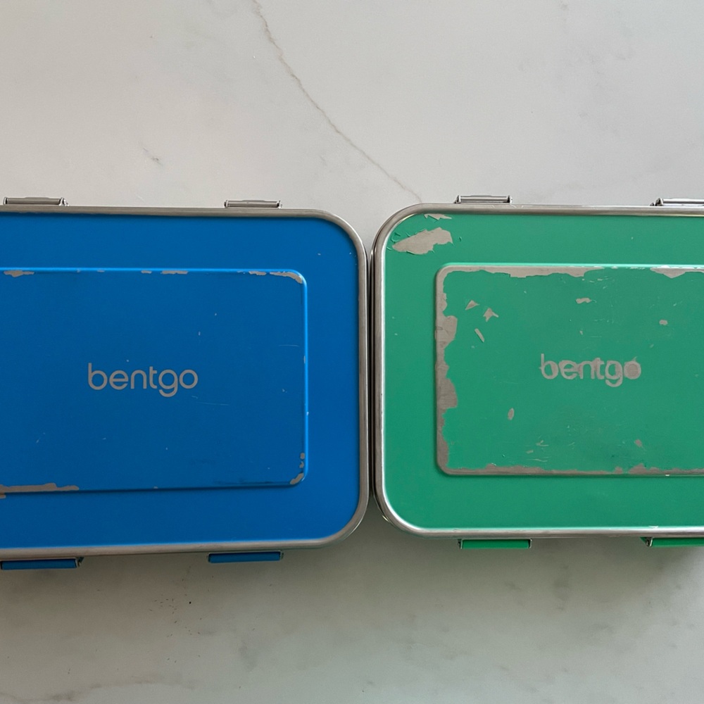Bentgo Kids Steel Lunch Box Set - Blue and Green